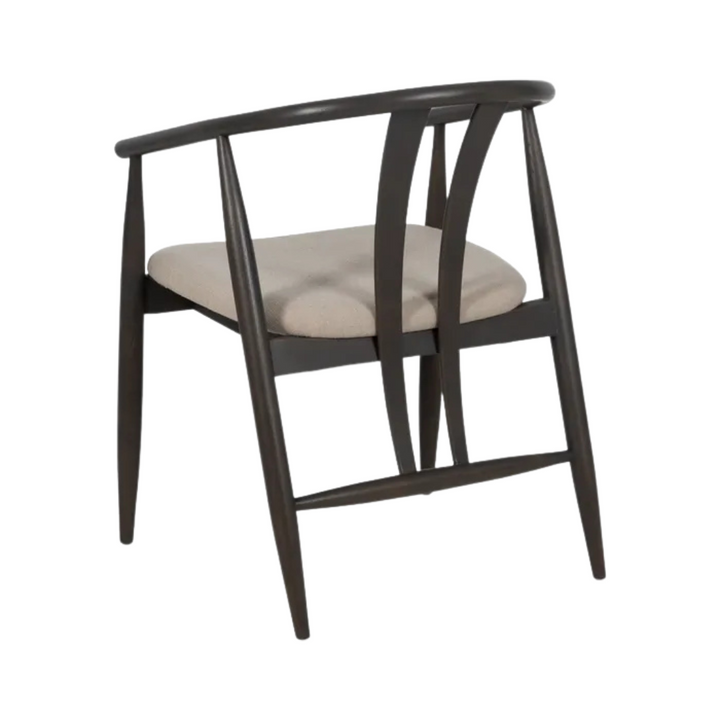 RABAT OAK DINING CHAIR | BLACK 56.5X57X76.5CM