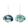 OCEAN COLLECTION HANGING IRON FISH | BLUE MIX