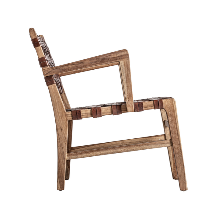 SARAYU LEATHER LOUNGE CHAIR | 62X62X74CM