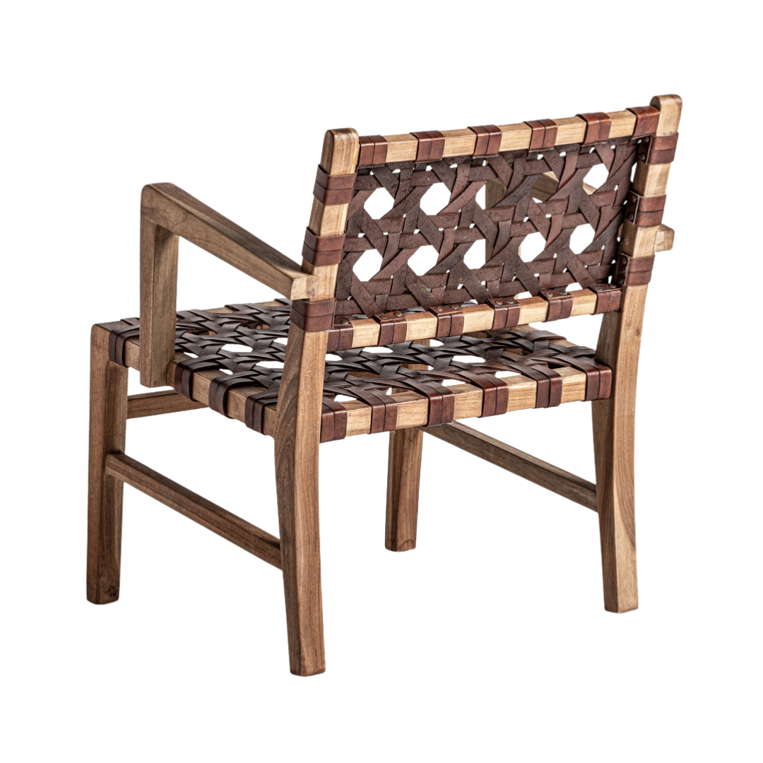 SARAYU LEATHER LOUNGE CHAIR | 62X62X74CM