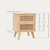 TANAH BEDSIDE TABLE | 40X30X54CM