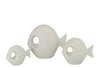 OCEAN COLLECTION WHITE FIGURES ROUND FISH