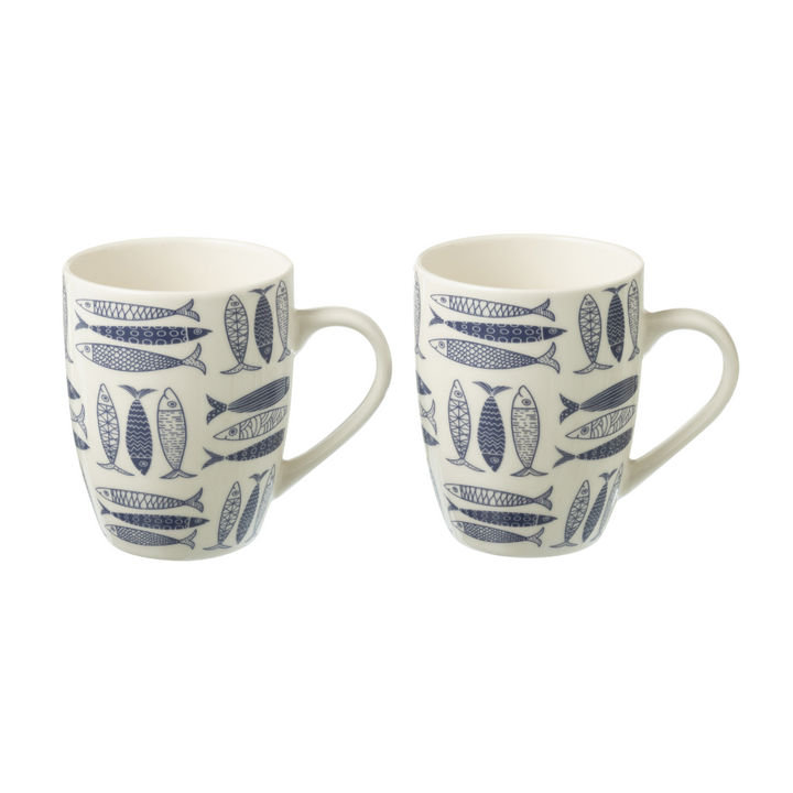 FISH CERAMIC CUP S/2 | 8.2X5.4X10.4CM