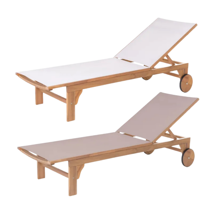 MONTONE ACACIA SUNBED | 200X65X36CM