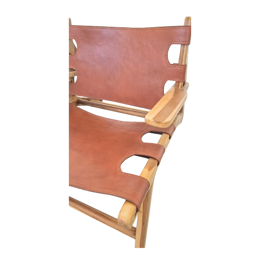 MILAIDHOO LEATHER LOUNGE ARMCHAIR | 65X80X68CM