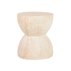 TRAVERTINE HOURGLASS STOOL | 38X46CM