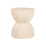TRAVERTINE HOURGLASS STOOL | 38X46CM