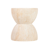 TRAVERTINE HOURGLASS STOOL | 38X46CM