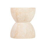 TRAVERTINE HOURGLASS STOOL | 38X46CM