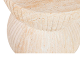TRAVERTINE HOURGLASS STOOL | 38X46CM