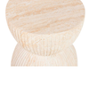 TRAVERTINE HOURGLASS STOOL | 38X46CM