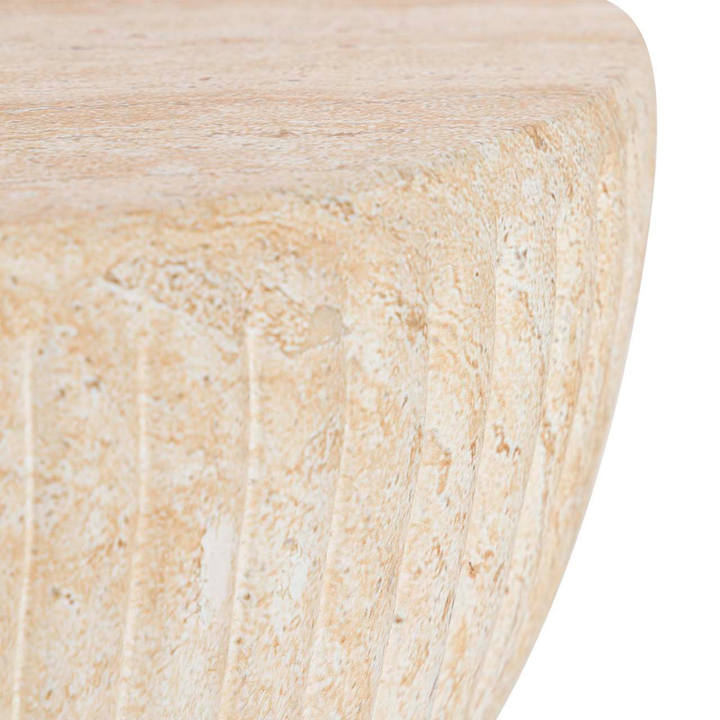 TRAVERTINE HOURGLASS STOOL | 38X46CM