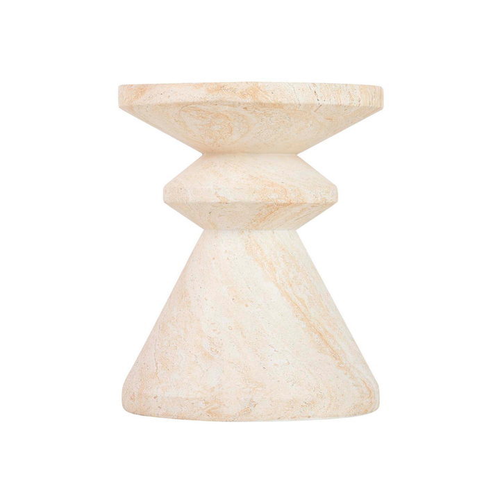 TRAVERTINE TOTEM SIDE TABLE | 36X44CM