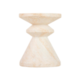 TRAVERTINE TOTEM SIDE TABLE | 36X44CM