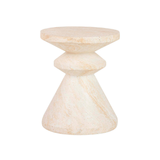 TRAVERTINE TOTEM SIDE TABLE | 36X44CM
