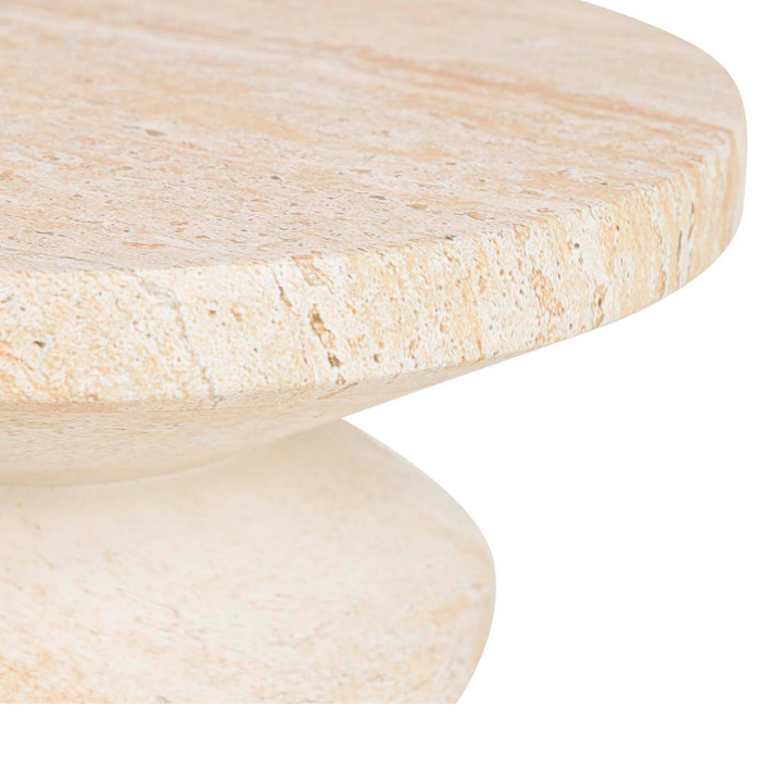 TRAVERTINE TOTEM SIDE TABLE | 36X44CM
