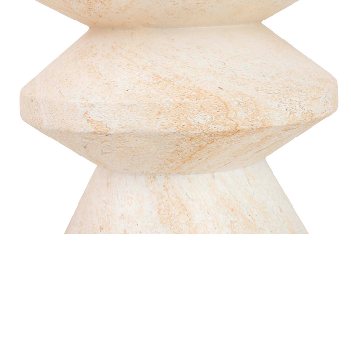 TRAVERTINE TOTEM SIDE TABLE | 36X44CM