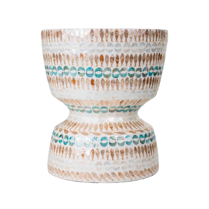 ADELA CAPIZ STOOL | 38.5X43CM