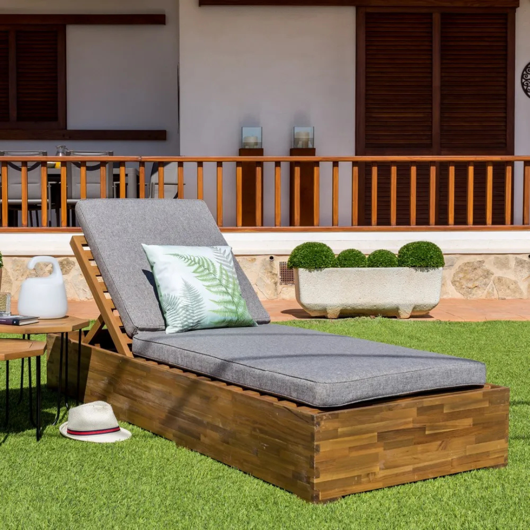 EDEN ACACIA SUNBED | 200X80X27CM