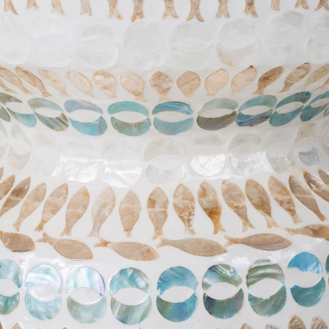 ADELA CAPIZ STOOL | 38.5X43CM