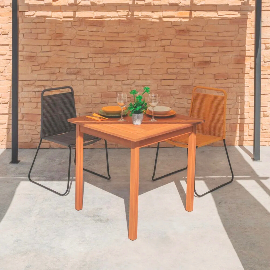 PROLIDA ACACIA DINING TABLE | 80X80X75CM