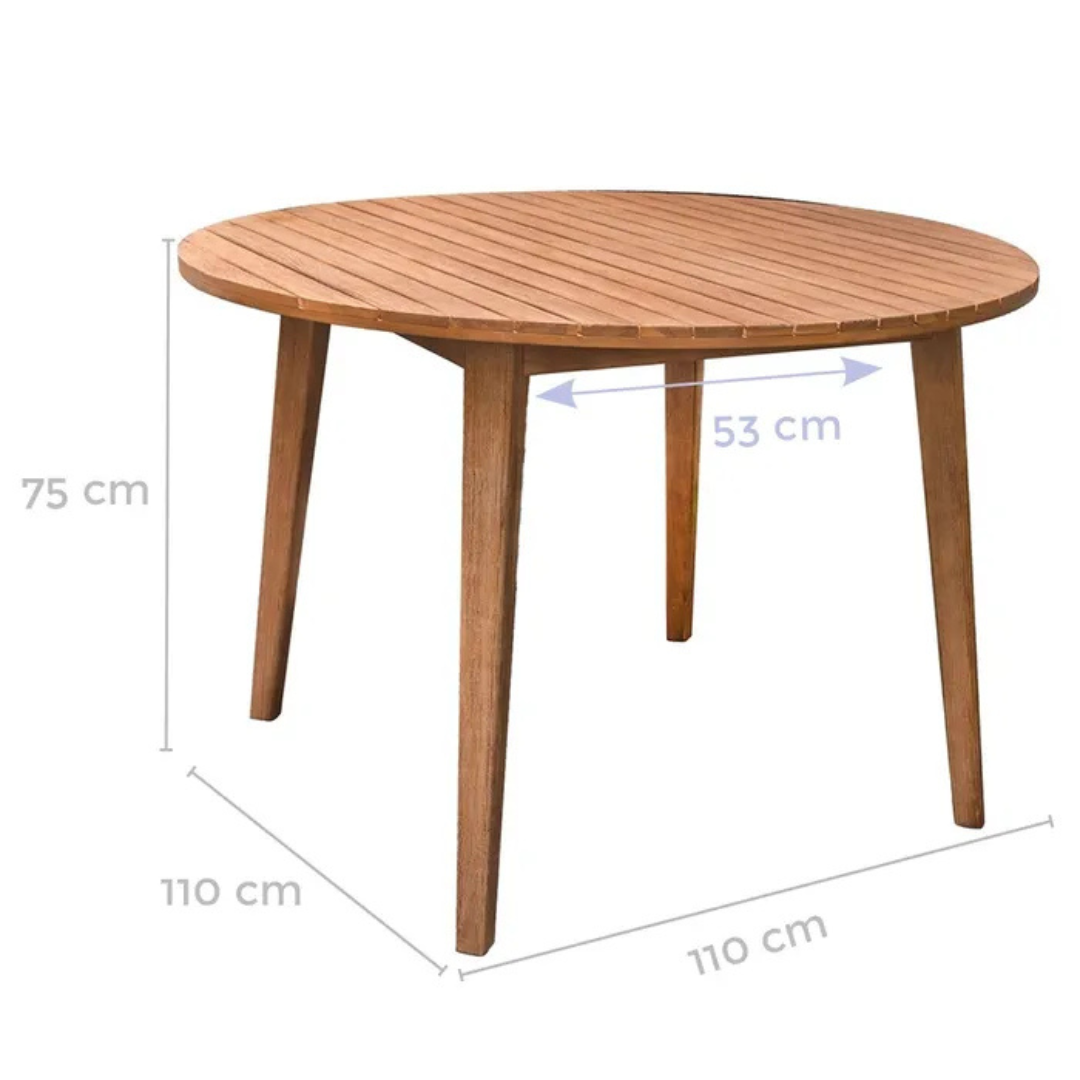MONTONE ACACIA ROUND DINING TABLE | 110X75CM