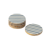 ANAYA STRIPES COASTER S/4 | BLUE/WHITE 10CM
