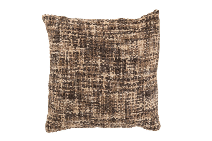 BROIDE CUSHION | 45X45 CM - BROWN/BEIGE