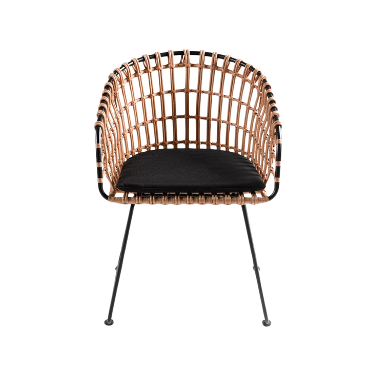 AMALFI DINING CHAIR | BLACK 58X57X80CM