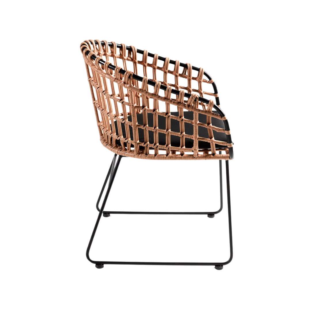 AMALFI DINING CHAIR | BLACK 58X57X80CM