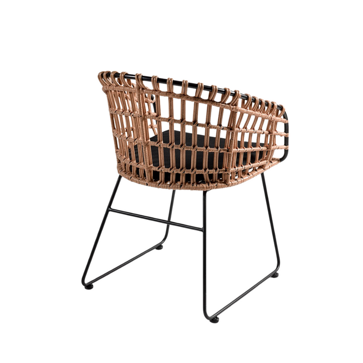 AMALFI DINING CHAIR | BLACK 58X57X80CM