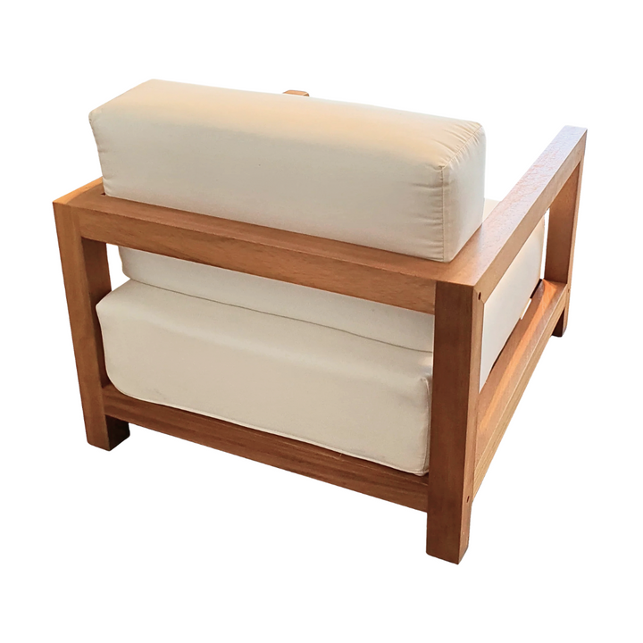SANTORINI SOLID TEAK SOFA | WHITE