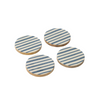 ANAYA STRIPES COASTER S/4 | BLUE/WHITE 10CM