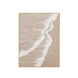 WAVES PAINTING W/FRAME | BEIGE/BROWN