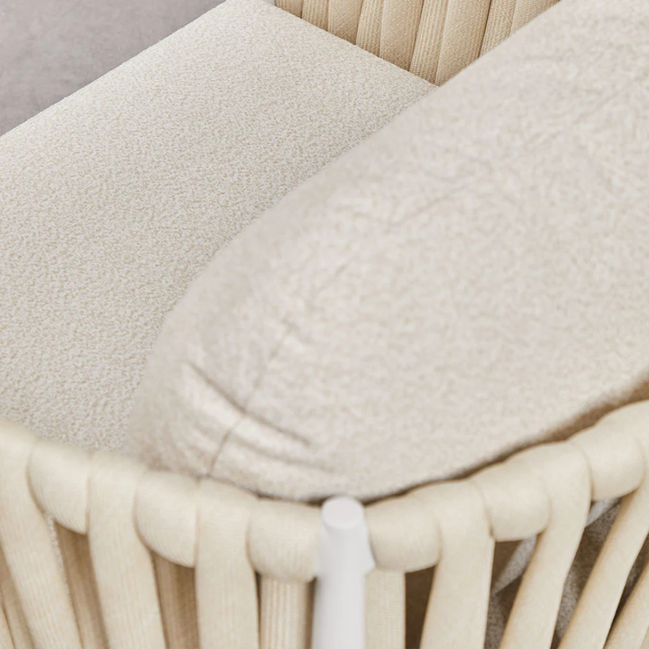 LUA OUTDOOR ONE SEATER SOFA | BEIGE/WHITE 95X84X85CM