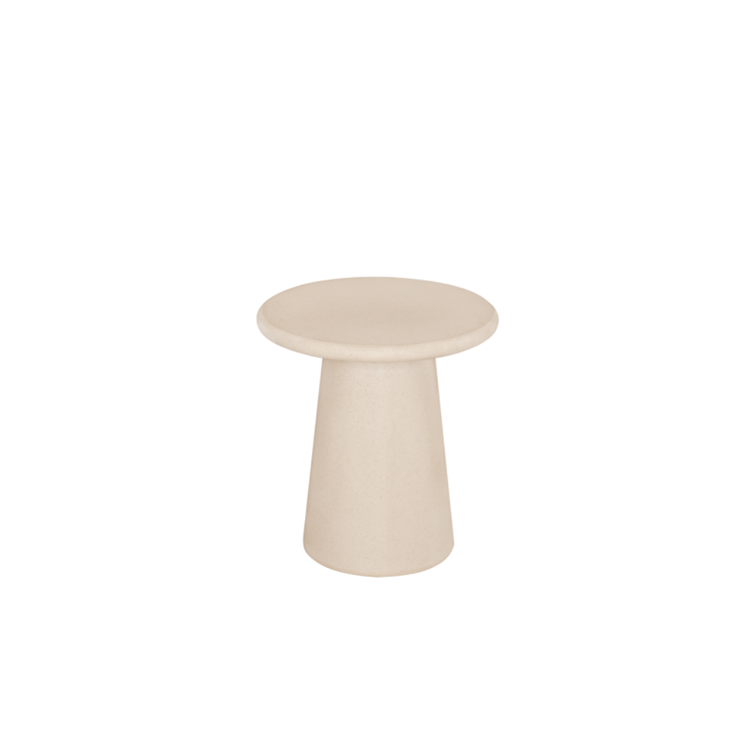 LUNA MICROCEMENT ROUND COFFEE TABLE  | BEIGE