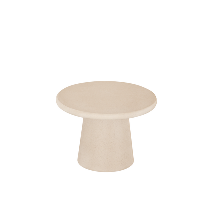 LUNA MICROCEMENT ROUND COFFEE TABLE  | BEIGE