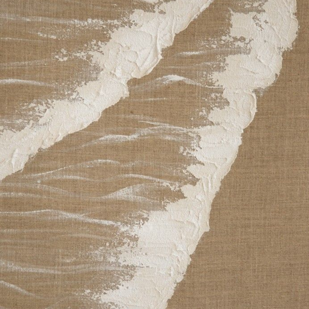 WAVES PAINTING W/FRAME | BEIGE/BROWN