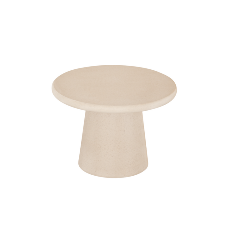 LUNA MICROCEMENT ROUND COFFEE TABLE  | BEIGE