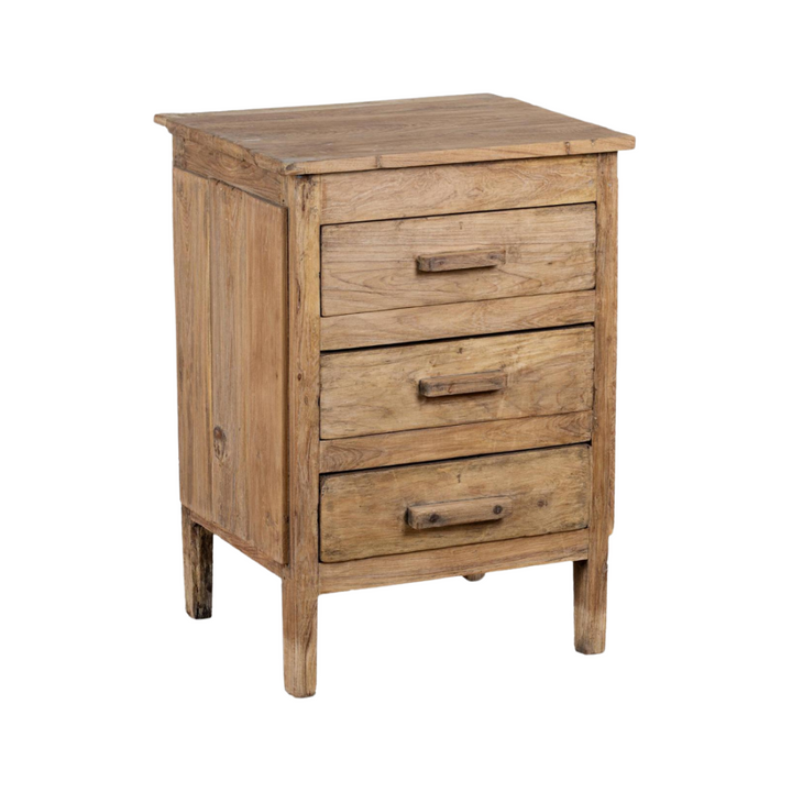 MITES TEAK WOOD BEDSIDE TABLE | 53X45X75CM