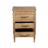MITES TEAK WOOD BEDSIDE TABLE | 53X45X75CM