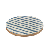 ANAYA STRIPES LAZY SUZAN TRAY | BLUE/WHITE 45.5X5CM