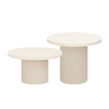 CEMENTIQUE MICROCEMENT ROUND COFFEE TABLE  | OFF-WHITE