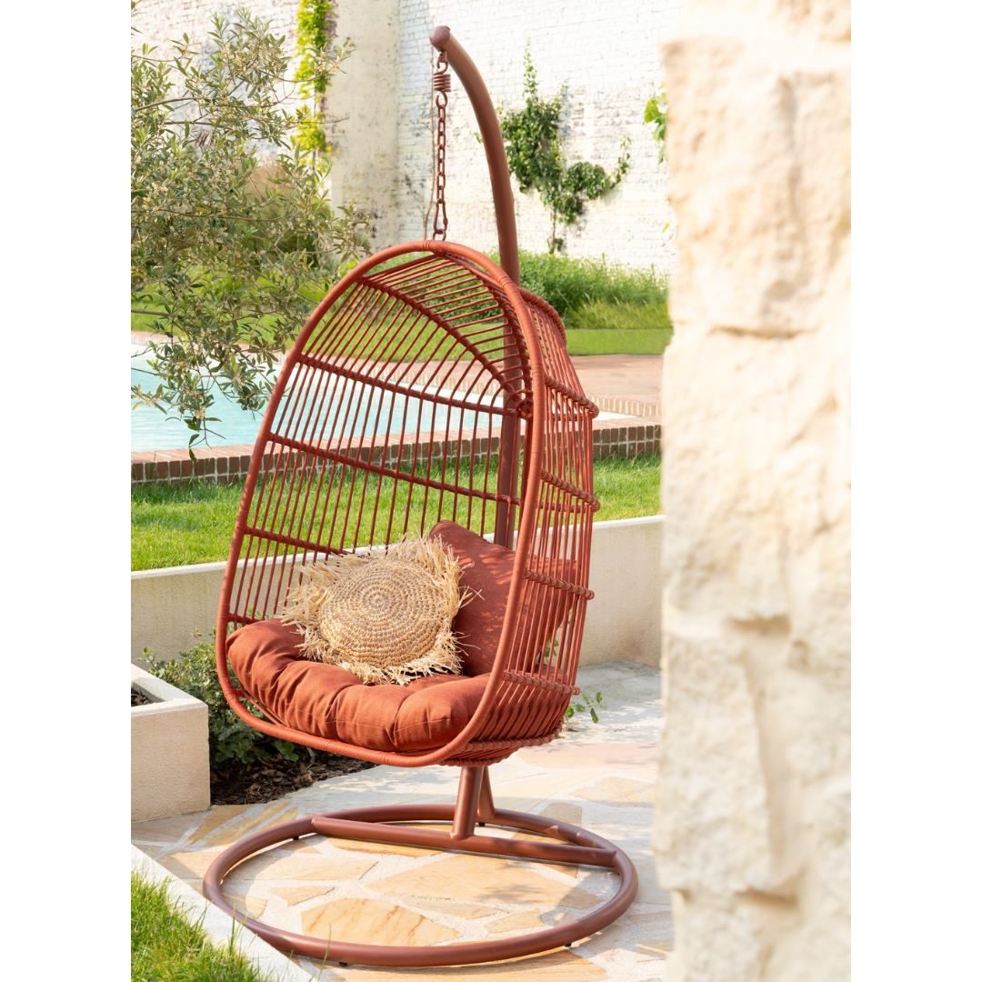 EGGA HANGING CHAIR | TERRACOTTA 103X195CM