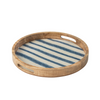ANAYA STRIPES ROUND TRAY | BLUE/WHITE 40X4.5CM