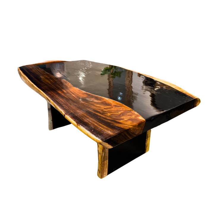 SUAR LAKE WOOD DINING TABLE | NATURAL/BLACK 201X127CM