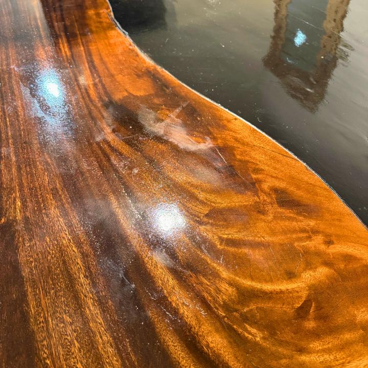 SUAR LAKE WOOD DINING TABLE | NATURAL/BLACK 201X127CM