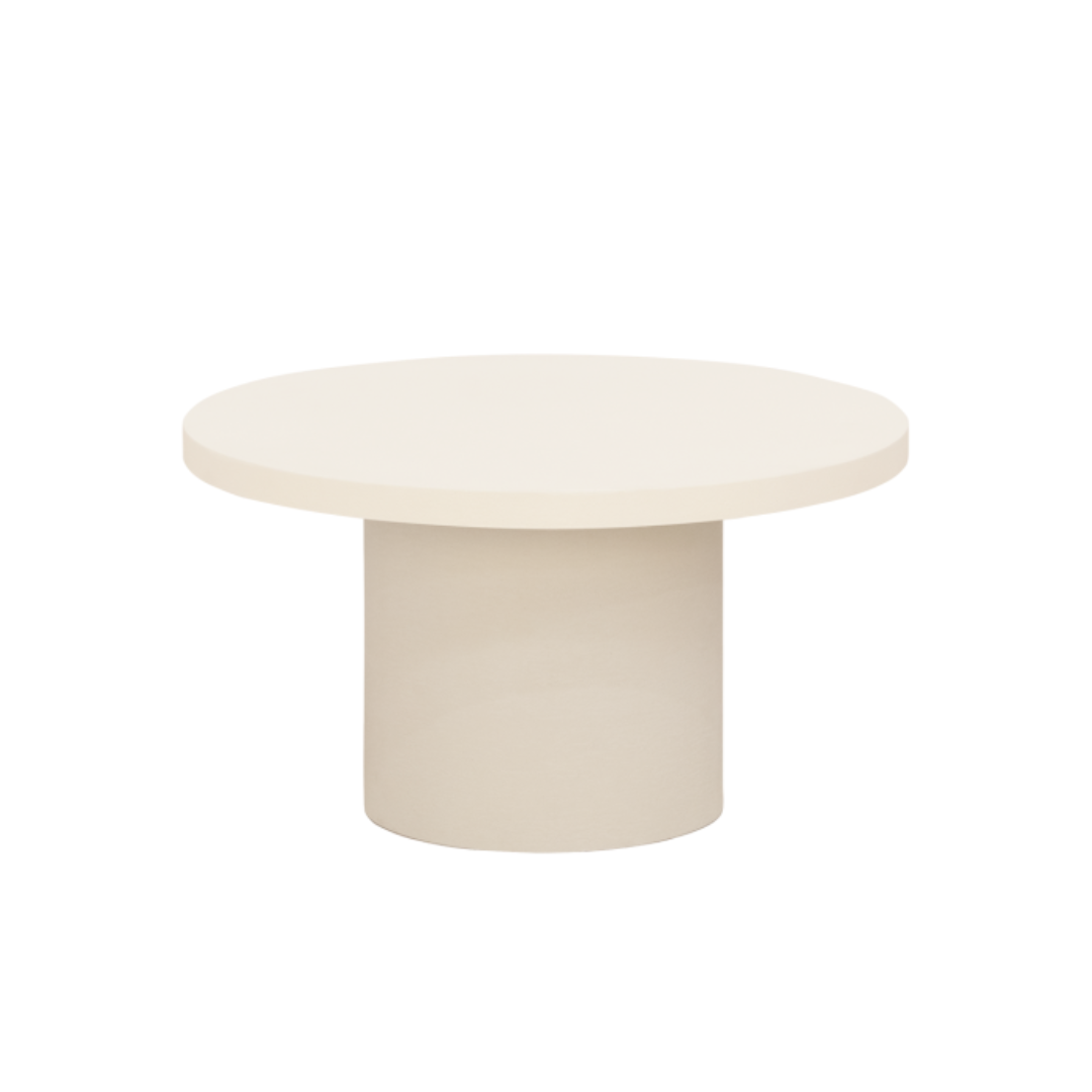 CEMENTIQUE MICROCEMENT ROUND COFFEE TABLE  | OFF-WHITE