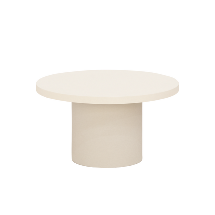 CEMENTIQUE MICROCEMENT ROUND COFFEE TABLE  | OFF-WHITE