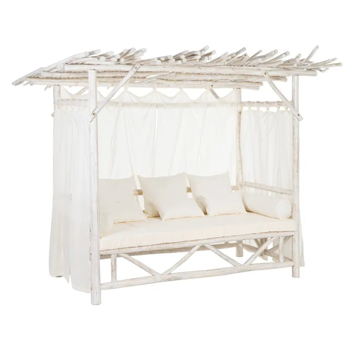 CAHYA BALINESE TEAK DAYBED | WHITEWASHED 200X150X200CM